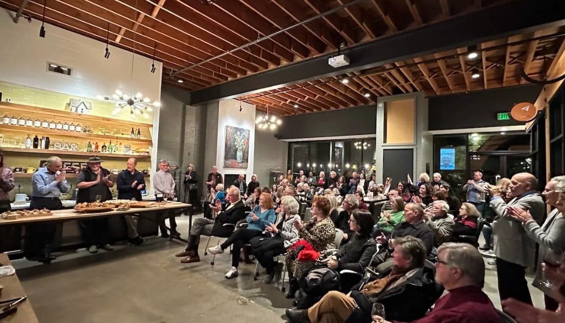 A packed house for a speaker