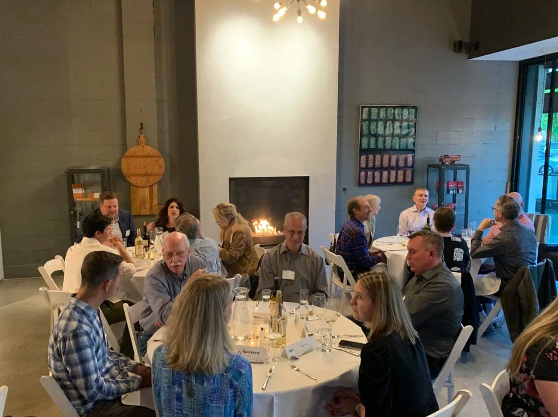 A rehearsal dinner by candlelight