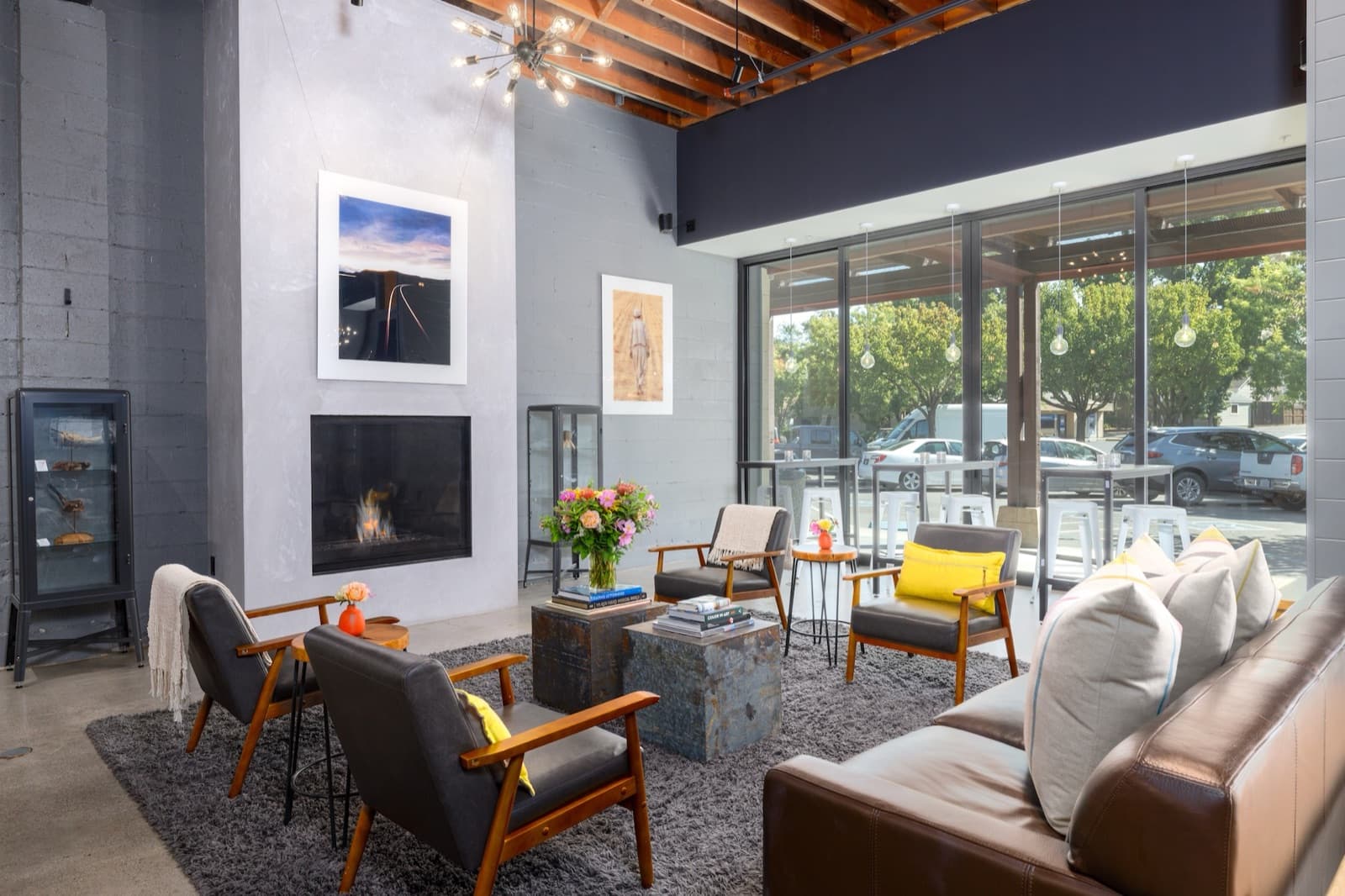 The Fireplace Lounge between bookings